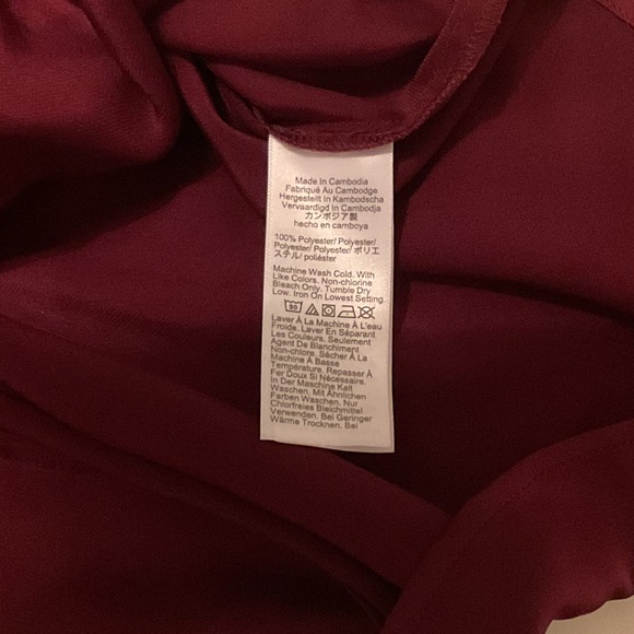 EUC J. Crew Drapey Satin Button Up Top Vintage Burgundy XXL customer return - Picture 12 of 12